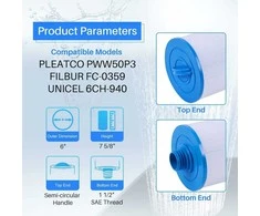 POOLPURE spa filtrai su vaistų dėžute, keičiamas Unicel 6CH-940 PWW50P3 Filbur FC-0359, 2 vnt.