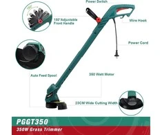 POSENPRO elektrinė žoliapjovė 350 W su automatiniu valo padavimu, 23 cm pjovimo plotis, PGGT350