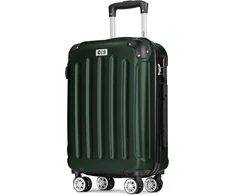 Kelioninis POSH kietas lagaminas ABS, 36 l talpos, 55 x 40 x 20 cm, 4 ratukai, tamsiai žalias