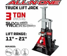 Powerbuilt All-in-One 3 t butelinis ir stovėjimo automobilio keltuvas, juodas