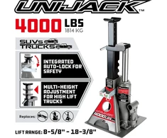 Powerbuilt hidraulinis butelinis domkratas su atrama, 2 t, 21,6–45 cm, Unibody automobiliams, 620470