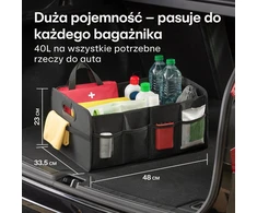Praknu sulankstomas automobilio bagažinės organizatorius 40 l, 3 skyriai, 7770631