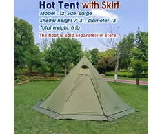 Preself Tipi palapinė 4 asmenims, atspari vandeniui, ventiliuojama, su krosnies angos funkcija, 2,3kg