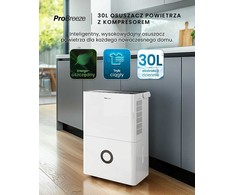 Pro Breeze kompresorinis oro sausintuvas 30 l/24 h su Wi‑Fi, 4 l bakeliu ir higrostatu