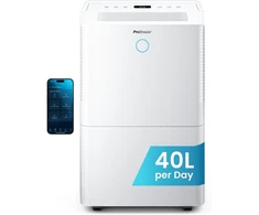 Pro Breeze oro sausintuvas 40 l per parą su Wi-Fi ir drėgmės jutikliu PB-D-32W-W