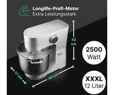 Profi Cook ProfiCook virtuvinis kombainas su 12 l nerūdijančio plieno dubeniu, 2500 W, PC-KM 1254