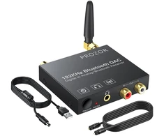 PROZOR skaitmeninis–analoginis garso keitiklis DAC su Bluetooth 5.0, 192 kHz, 24 bit