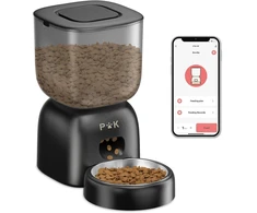 PUPPY KITTY automatinis kačių šėrytuvas su Wi-Fi, nerūdijančio plieno dubeniu, 3 l talpa, F14-W