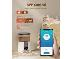 PUPPY KITTY automatinis šėrytuvas katėms ir šunims, Wi-Fi, nerūdijančio plieno dubuo, 4 l talpa, DU35L-WT