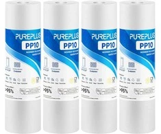 PUREPLUS keičiamų vandens filtrų rinkinys, 5 mikronų, 25 cm x 6,3 cm, 4 vnt.