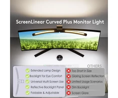 Quntis lenkta monitoriaus lempa 66 cm su nuotolinio valdymo pultu LI-HY-0213-GY