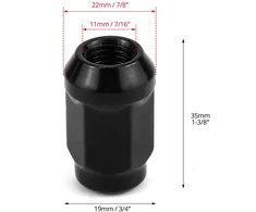 QWORK ratų veržlės M12 x 1.5, 34 mm, kūginės 60°, 20 vnt., WD41939