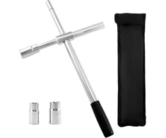 QWORK teleskopinis ratų veržlių raktas su galvutėmis 17/19 ir 21/23 mm, 60 cm WD40009