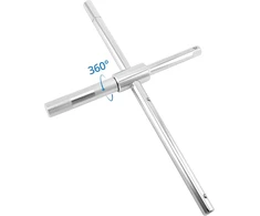 QWORK teleskopinis ratų veržlių raktas su galvutėmis 17/19 ir 21/23 mm, 60 cm WD40009