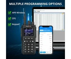 Radioddity nešiojama radijo stotis 10 W, UHF/VHF/FM, 256 kanalai, Bluetooth, GS-10B