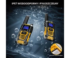 Radioddity PMR446 racijų rinkinys, 4 vnt., IP67, 16 kanalų, 0.5 W, HD-1