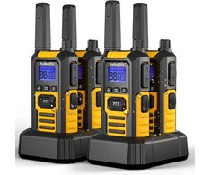 Radioddity PMR446 racijų rinkinys, 4 vnt., IP67, 16 kanalų, 0.5 W, HD-1