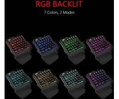 RedThunder žaidimų klaviatūra 35 klavišų, USB-A, RGB apšvietimas, G92