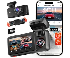 REDTIGER 4 kanalų automobilinė kamera 2,7K ir 3 × 1080p su GPS ir Wi-Fi F17Plus