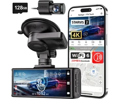 REDTIGER automobilinis vaizdo registratorius F7N TOUCH, 4K + 1080p, GPS, Wi-Fi, 64 GB