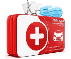 RELLINGER automobilinė pirmosios pagalbos vaistinėlė DIN 13164, 46 vnt., RELL-EHSA001