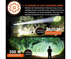 Relybo akumuliatorinė LED prožektorius, 60 W, 1000000 lm, atspari vandeniui, Relybo-A11