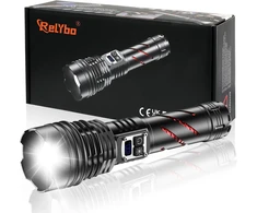 Relybo LED žibintuvėlis 1000000 lm, reguliuojamo ryškumo, įkraunamas, IPX6, GT221