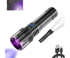 Relybo UV prožektorius 365 nm, 30 W su LCD ekranu, USB-C įkrovimu ir bepakopiu ryškumo reguliavimu, Relybo-P8-DE