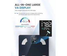 RENPHO išmaniosios kūno sudėties svarstyklės, Bluetooth, 180 kg talpa, didelis ekranas, R-A006
