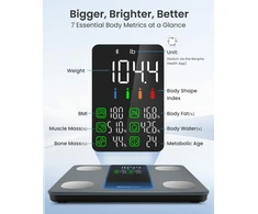 RENPHO išmaniosios kūno sudėties svarstyklės su 7 viename LED ekranu R-MSB01