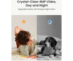 Reolink E1 4MP Wi-Fi vidaus IP stebėjimo kamera su PTZ ir dvipusiu garsu