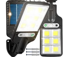 Retoo saulės LED lauko šviestuvas su judesio jutikliu, 240 W, 120 LED, IP67, šaltai balta, E310