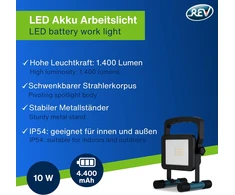 REV LED darbo lempa 10 W 1400 lm IP54 su akumuliatoriumi 2709300200