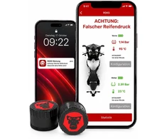 RideLink motociklo padangų slėgio jutikliai TPMS Bluetooth 5.0, 2 vnt., rdl_f_0001