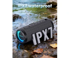 RIENOK belaidė Bluetooth kolonėlė 30 W su žemais dažniais, IPX7, RGB apšvietimas, S1 mini