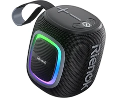 RIENOK belaidė nešiojama Bluetooth kolonėlė su FM radiju, IPX5 atsparumu vandeniui, 15 val. veikimu, RGB apšvietimu, Bluetooth 5.3, S2