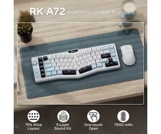 RK ROYAL KLUDGE belaidė mechaninė klaviatūra Alice 68 % 72 klavišai, RGB, Hot-Swap, QWERTY, 7500 mAh