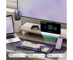 RK ROYAL KLUDGE belaidė mechaninė klaviatūra su išmaniuoju ekranu, RGB apšvietimu ir 98 klavišais, S98 DE