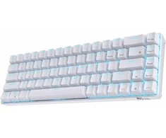 RK ROYAL KLUDGE belaidė mechaninė klaviatūra, 65 %, Bluetooth, 68 klavišai, linijiniai raudonieji jungikliai, RK68