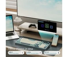RK ROYAL KLUDGE mechaninė belaidė klaviatūra su ekranu, RGB apšvietimas, 96 klavišai, S98