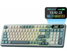 RK ROYAL KLUDGE mechaninė belaidė klaviatūra su ekranu, RGB apšvietimas, 96 klavišai, S98