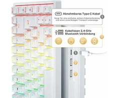 RK ROYAL KLUDGE mechaninė belaidė žaidimų klaviatūra 75 % TKL, 85 klavišai, QWERTZ, RGB, RK84-DE