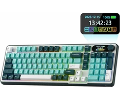 RK ROYAL KLUDGE S98 mechaninė belaidė klaviatūra su išmaniu ekranu, 96 %, BT / 2,4 GHz/USB-C, RGB