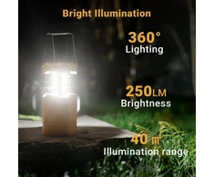 ROCAM LED kempingo lempa su saulės įkrovimu, 3000 mAh akumuliatoriumi, rankine rankenėlė, 200 lm, IPX4, CL1000