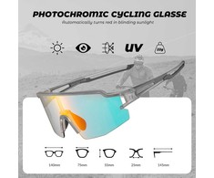 ROCKBROS fotochrominiai dviratininko akiniai UV400 su permatomomis lęšiais, vėjo nepraleidžiantys, modelis 10179/RBS