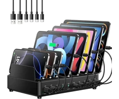 Rocoren stalinė krovimo stotis 10x USB (6 x USB-C, 4 x USB-A), 400 W, PD 100 W, GaN, RCCT-023