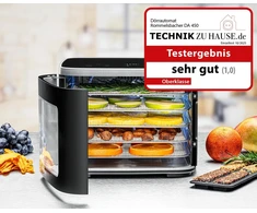 Rommelsbacher maisto džiovyklė 500 W, reguliuojama temperatūra 35–80 °C, 5 nerūdijančios plieno padėklai, DA 450