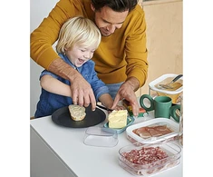 Rosti Mepal Mepal maisto laikymo dėžučių rinkinys Modula 550/3, 3 vnt., bendra talpa 1,65 l, nordiška žalia