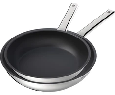 Rostique nerūdijančiojo plieno keptuvių rinkinys 24 ir 28 cm indukcijai