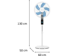 Rowenta grindų ventiliatorius su LED ekranu, nuotolinio valdymo pultu, 12 greičio lygių, tylus 35 dB, VU5650F0